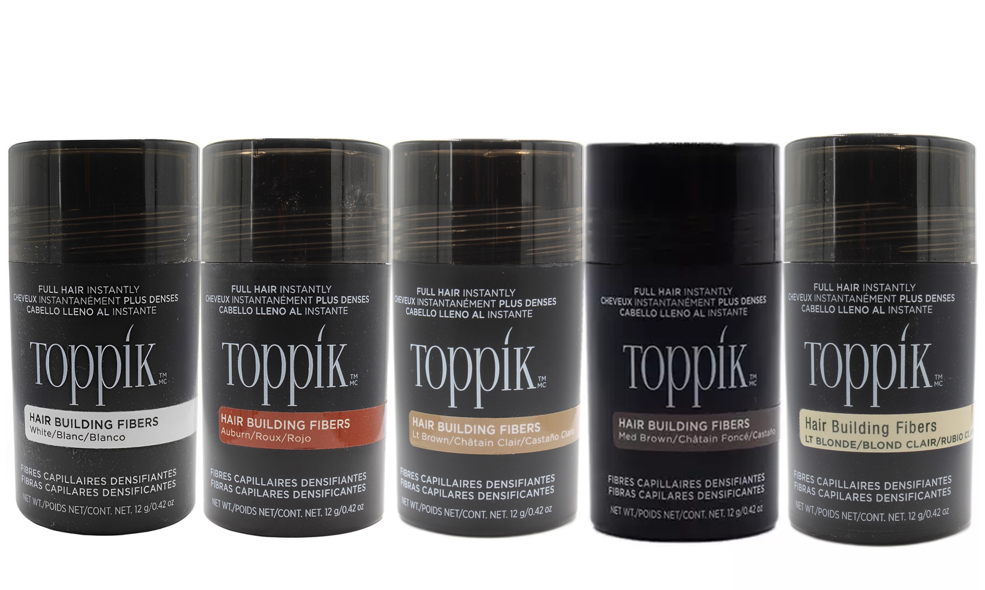 Toppik Hair Building Fibers 12 g / 0.42 oz (Pack of 3) Choose Colors