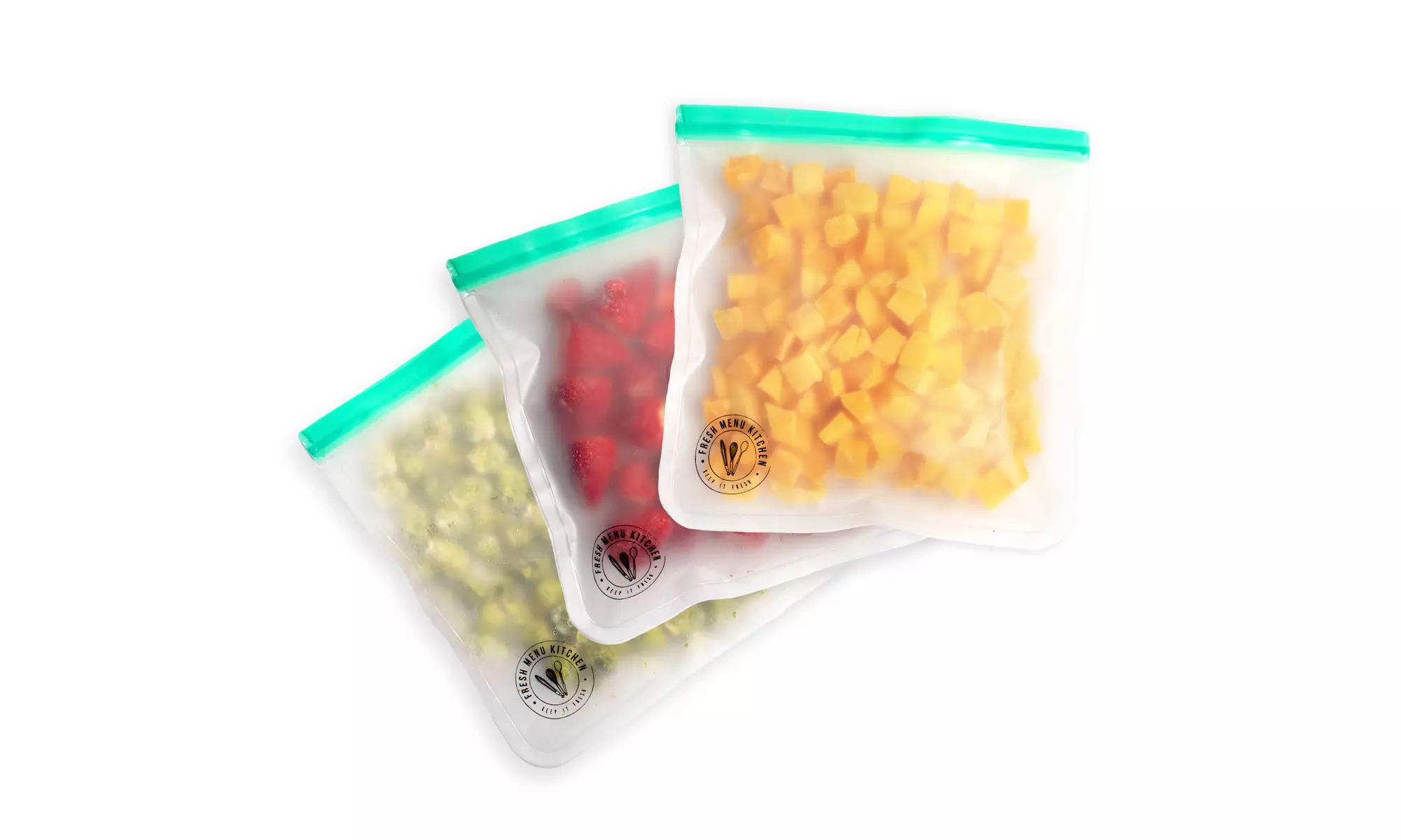 Fresh Menu Kitchen Leakproof Reusable Freezer Bags Gallon and Half Gallon Sizes - Primary Image