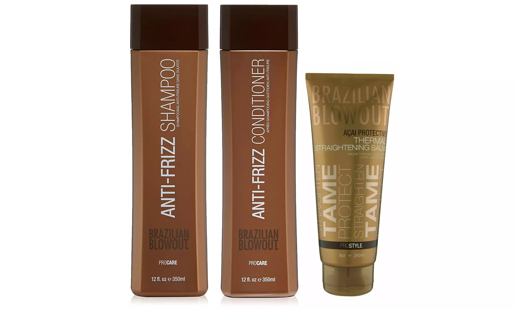 Brazilian Blowout Anti Frizz Shampoo & Conditioner with Balm 3 Piece Set - Primary Image