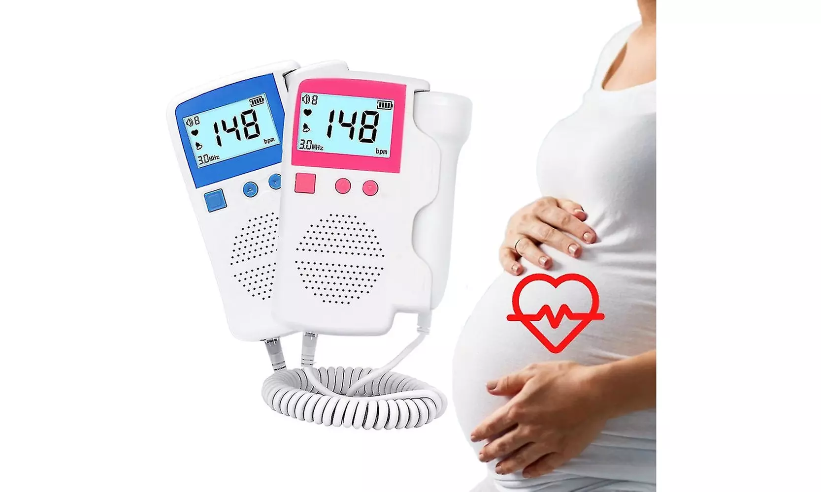 Fetal Doppler Baby Heartbeat Monitor Pregnancy For New Moms  (FDA APPROVED)  - Primary Image