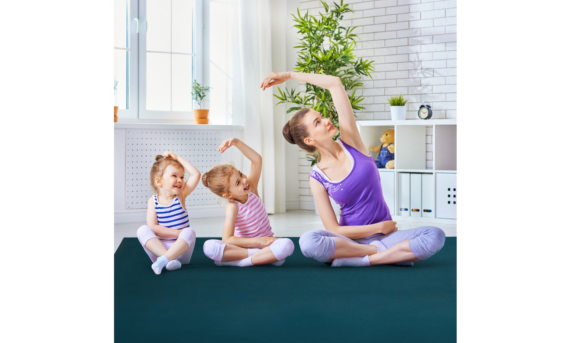 Large Yoga Mat 6' x 4' x 8 mm Thick Workout Mats for Home Gym Flooring