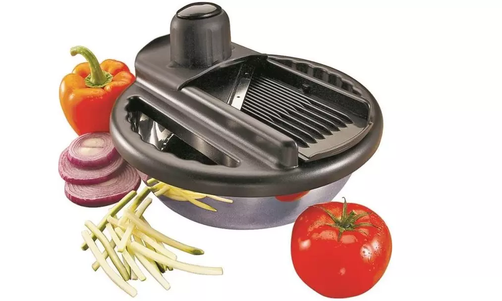 Oneida 57077 Mandolin Slicer with Stainless Steel Bowl Set - Second Medium