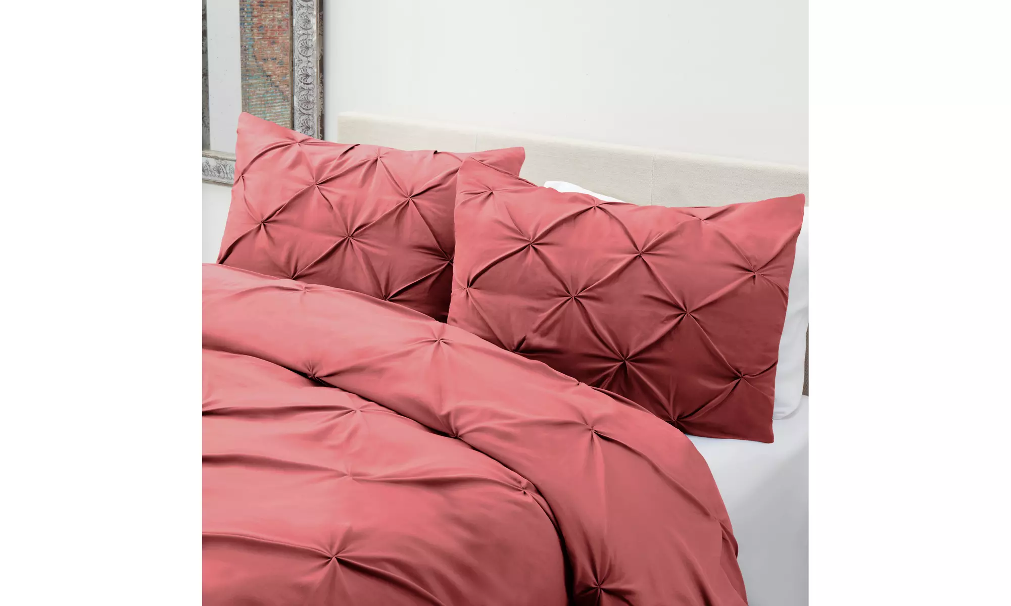 Nestl Premium Pinch Pleat Duvet Cover Set - Ultra Soft Duvet Cover with Shams