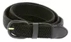 AFONiE Braided Elastic Stretch Belt Leather Covered Buckle