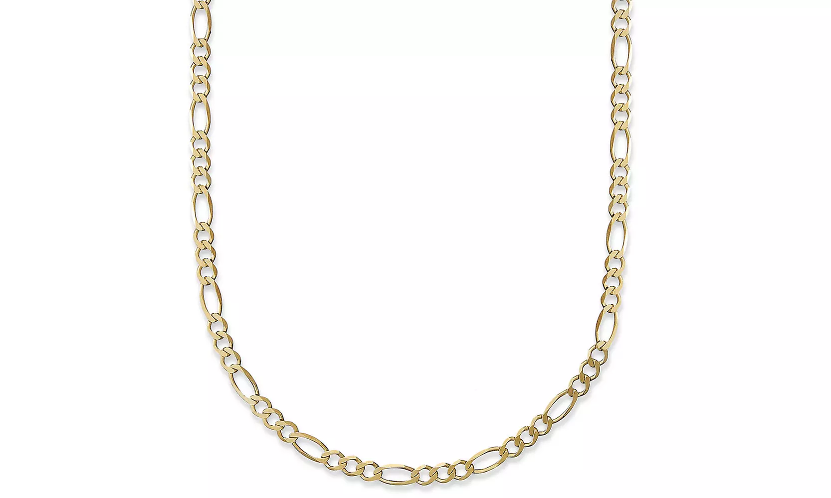 18K Solid gold 3.5MM Figaro Chain  - Primary Image