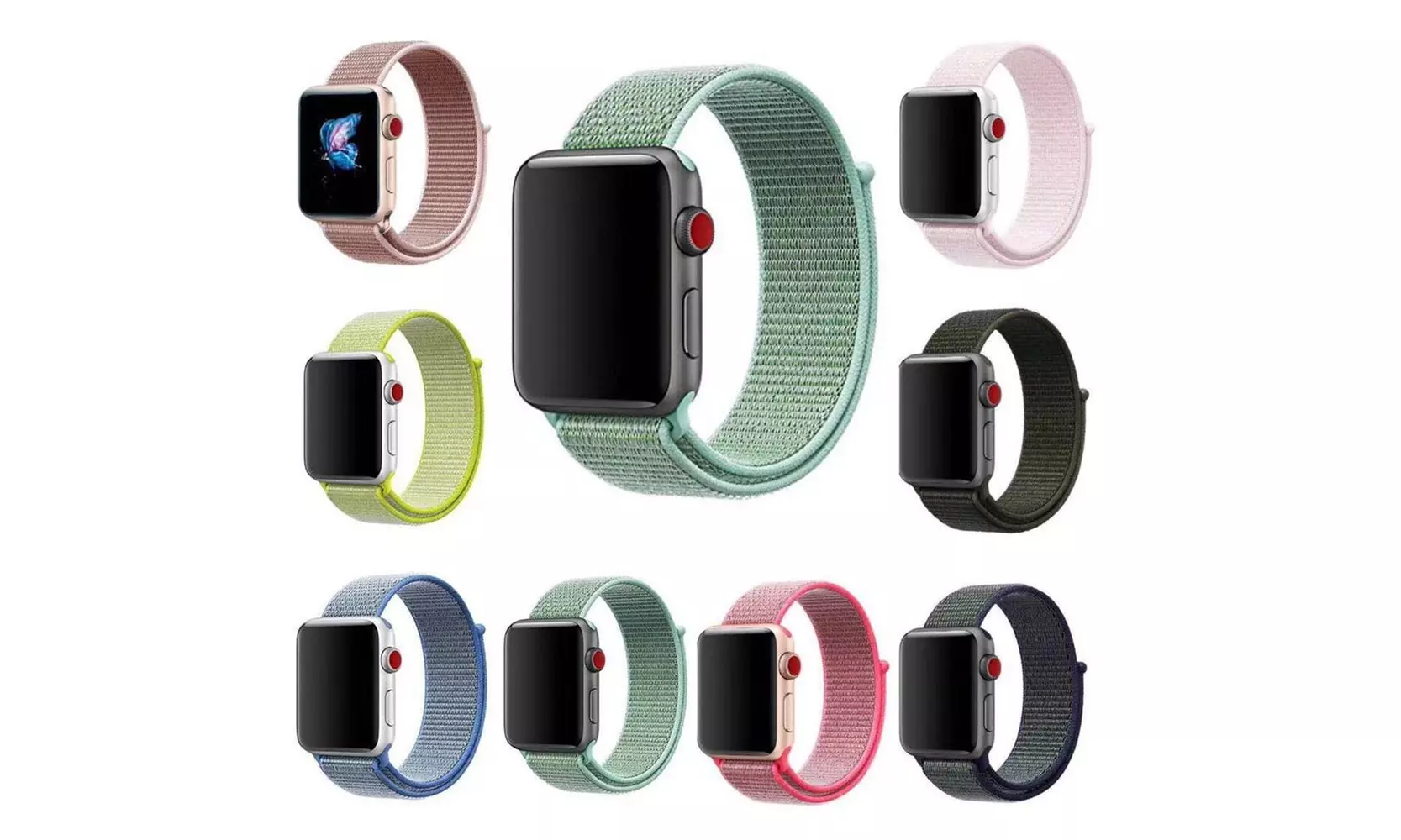 Nylon Sports Loop Breathable Weave Band for Apple Watch Series 1 2 3 4 - Primary Image