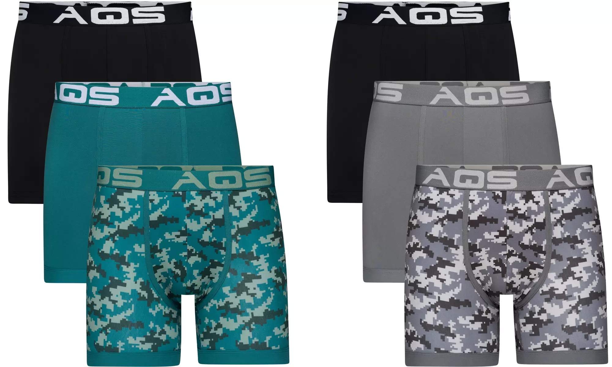6 Pack AQS Camouflage Boxer Brief - Primary Image
