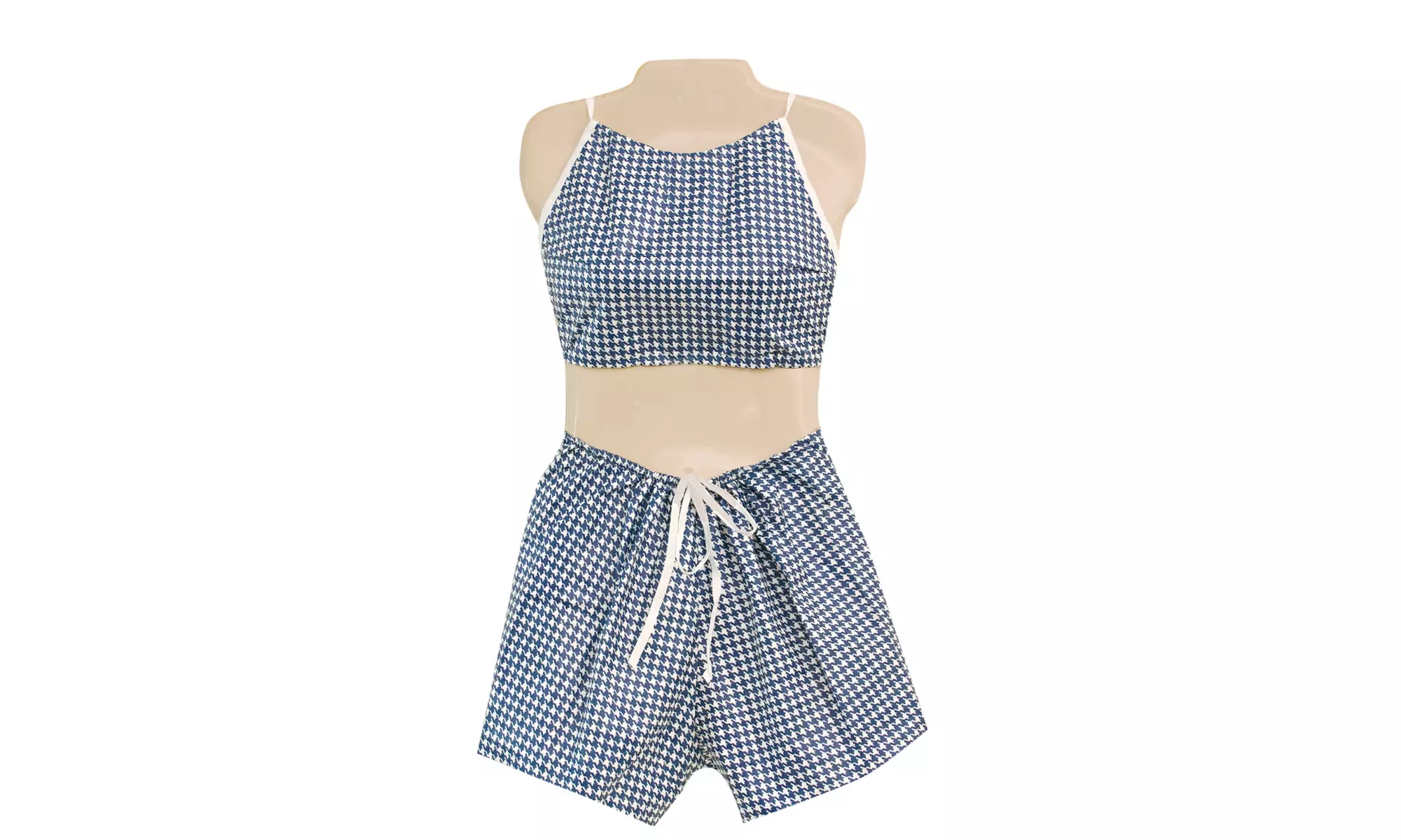 Dipsters patientwear, women's bibb-top w/shorts, small - Primary Image