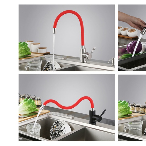 Stainless Steel Hot And Cold Water 360 Rotate Kitchen Faucet