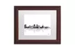 Marlene Watson 'Buffalo New York Skyline BG-1' Matted Wood Framed Art - Second Medium