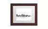 Marlene Watson 'Buffalo New York Skyline BG-1' Matted Wood Framed Art