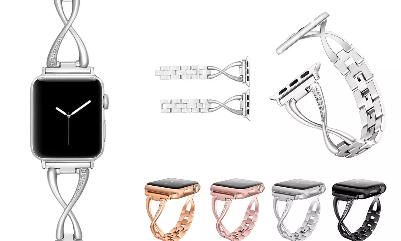 Apple Watch Series 3/4/5/6/7 Stainless Steel Bracelet Watch Band Strap 38-44 - Primary Image