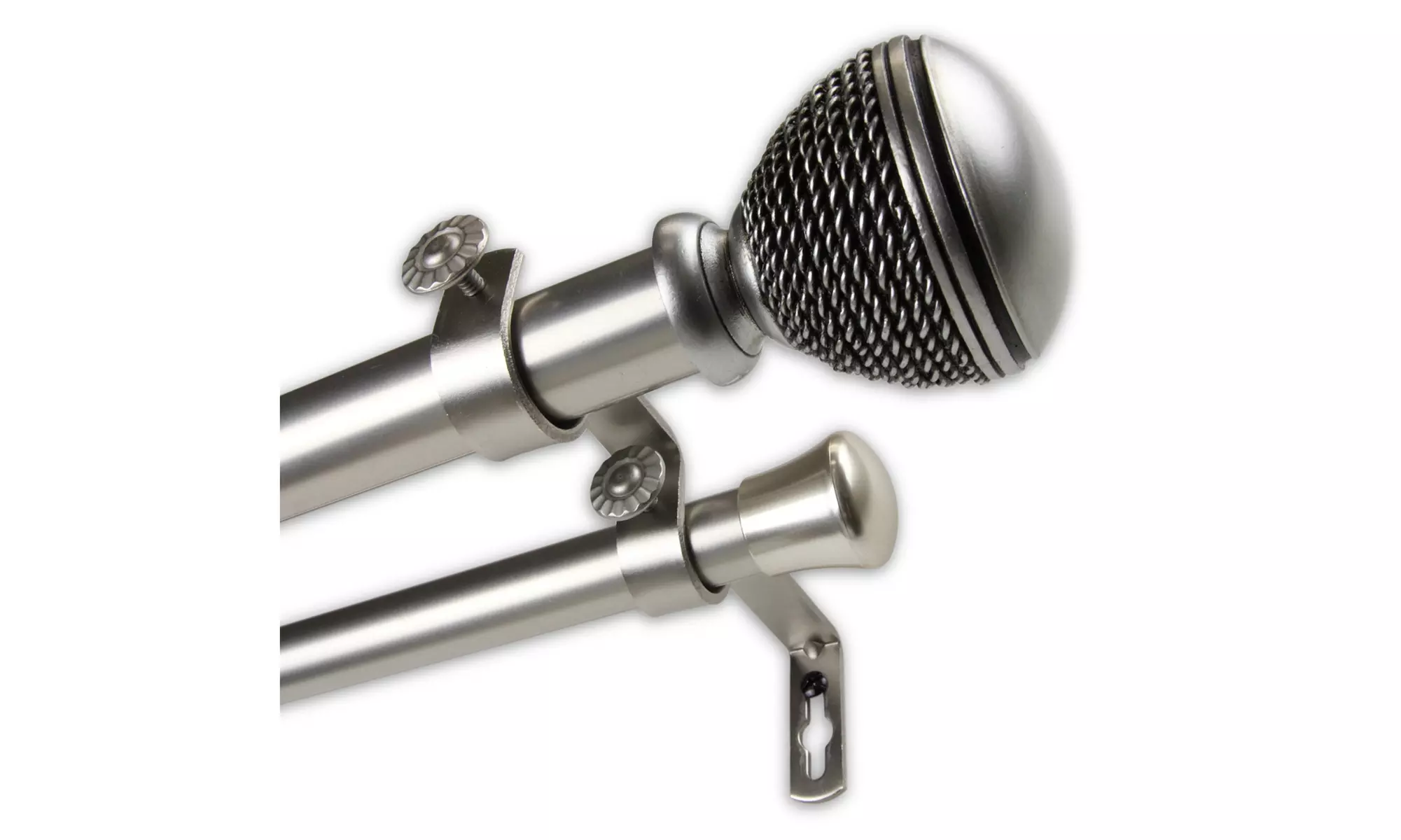 Hermosa Home Casey 1 inch Double Curtain Rod 120-170 inch  - Primary Image