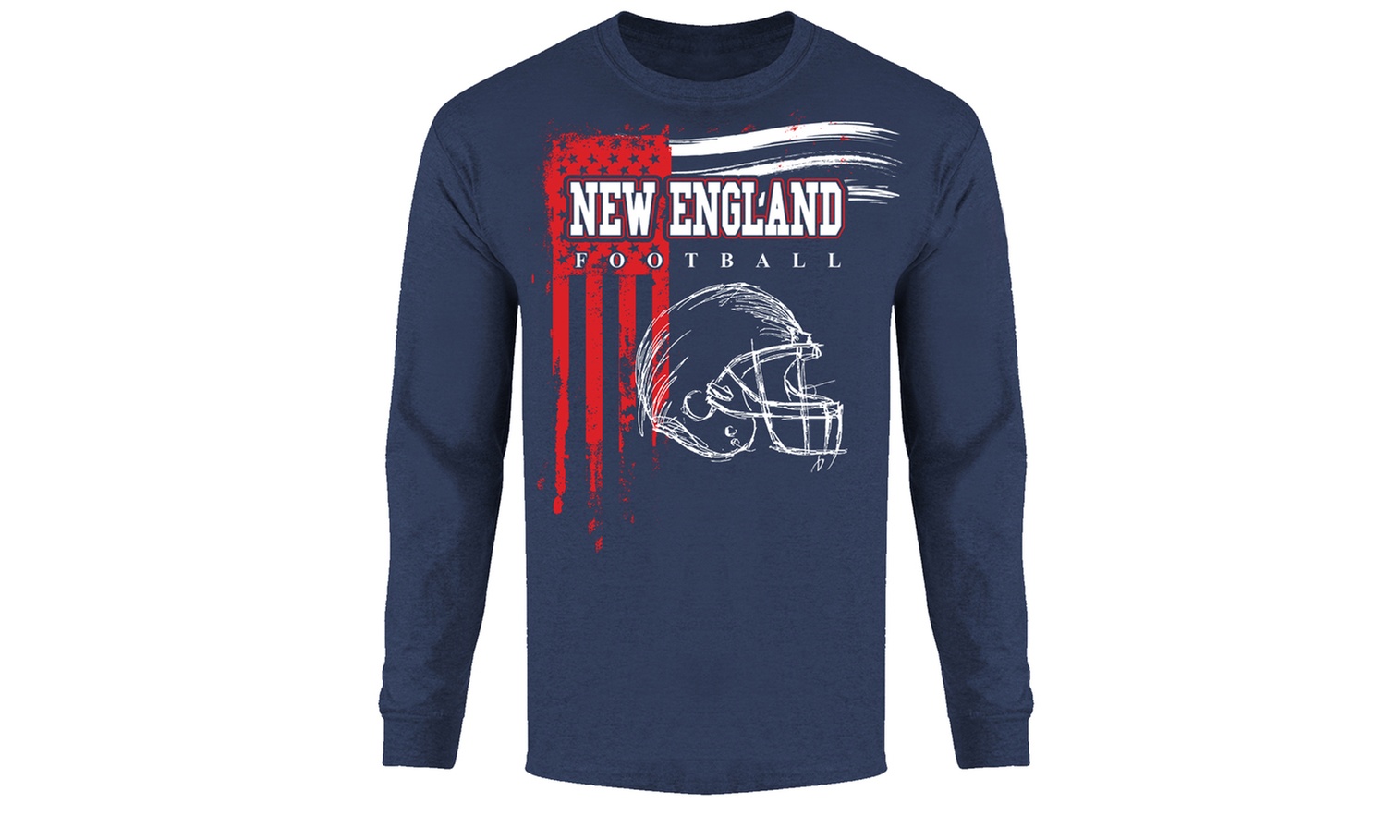 Men's Vintage USA Flag Football Long Sleeve Shirts (S-2XL)
