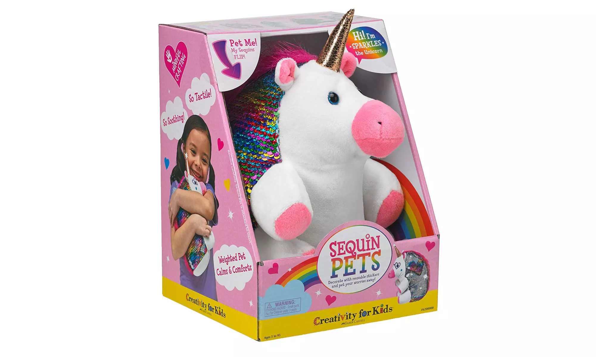 Sequin Pets Stuffed Animal - Sparkles The Unicorn Plush Toy - Primary Image