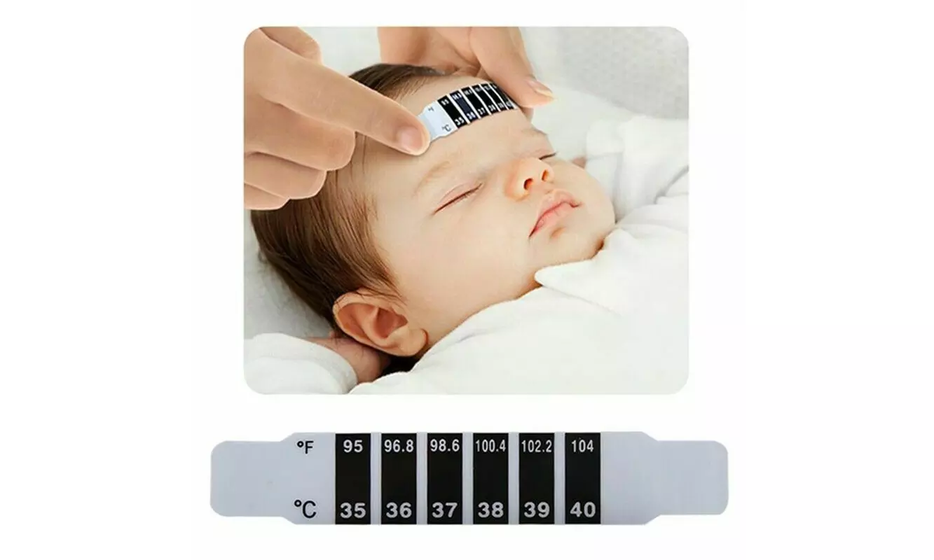 Baby Thermometer Forehead Sticker Temperature Test Monitor Pack of 50 - Primary Image