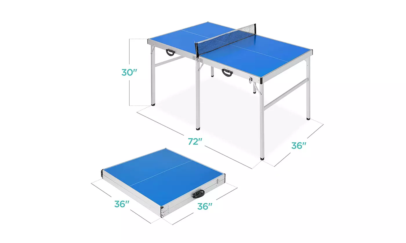 6x3ft Portable Ping Pong Table Game Set - Second Medium