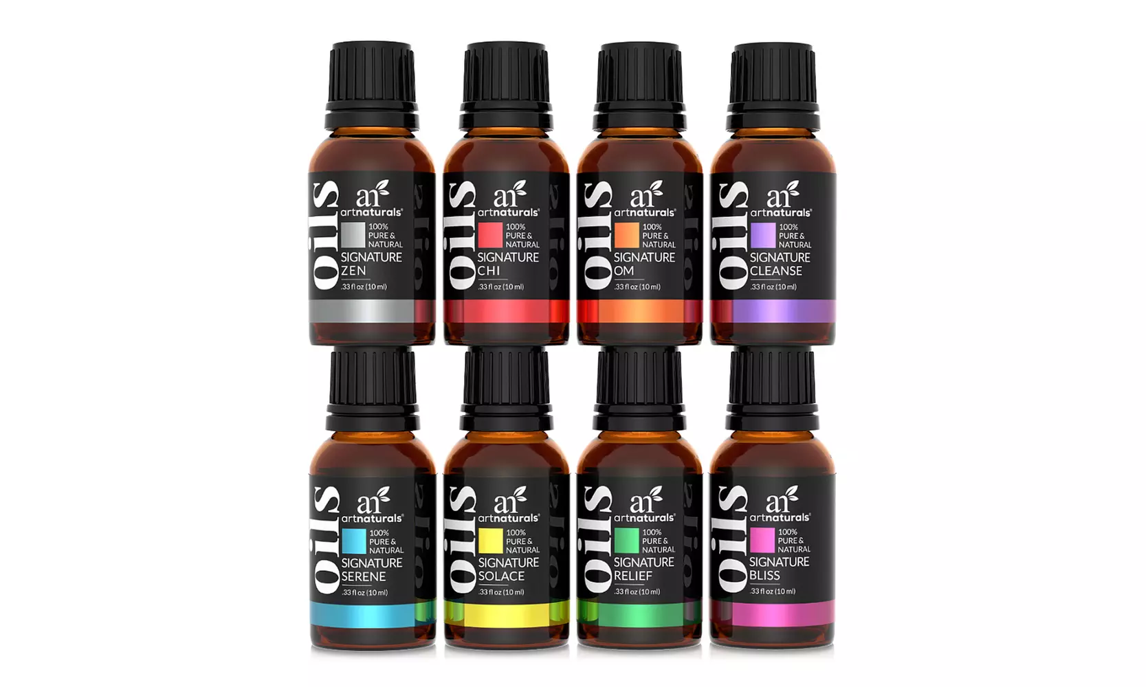 artnaturals Signature Blend Therapeutic Grade Essential Oils Gift Set (8 x 10ml) - Primary Image