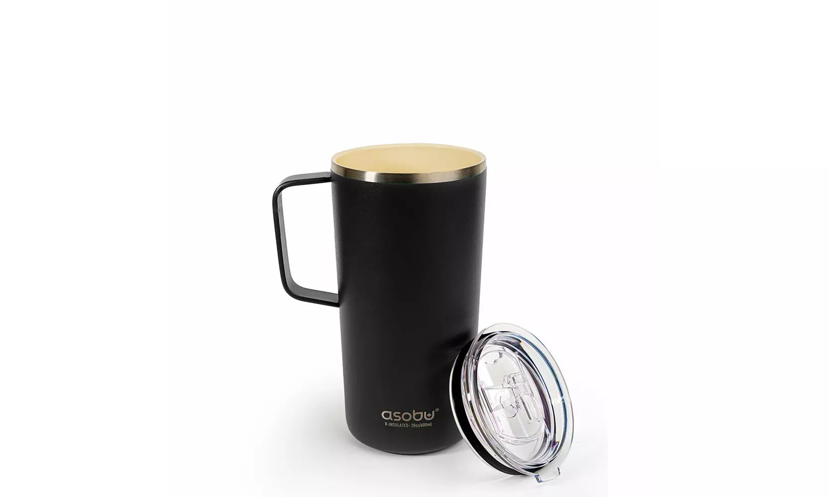 Asobu Tower Mug Ceramic Inner Coated Insulated Stainless Steel Coffee Mug (20oz)
