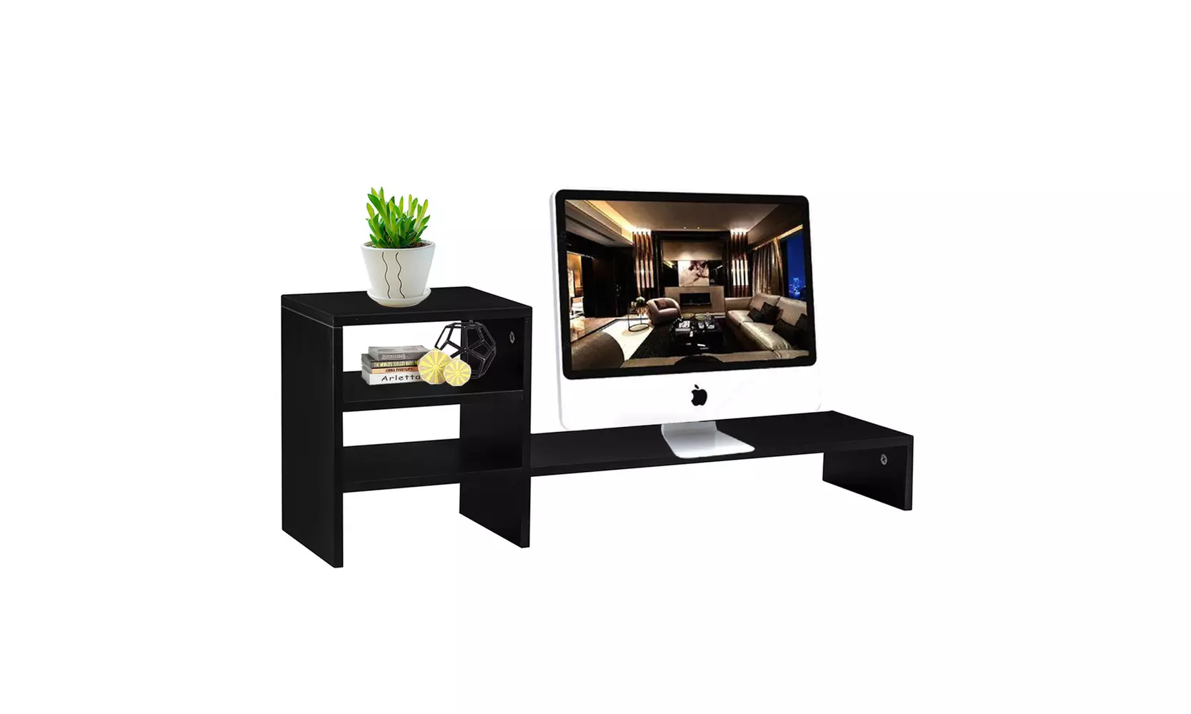 3 Tier Desktop Computer Monitor Stand Raiser Organizer Storage for Home Office - Primary Image