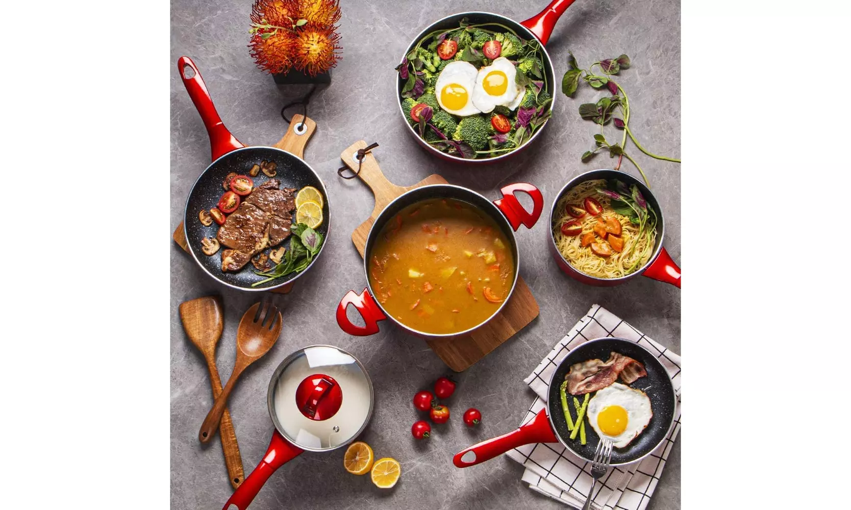 Nonstick Pots and Pans Set, 10-piece Cookware Set for All Stoves - Second Medium