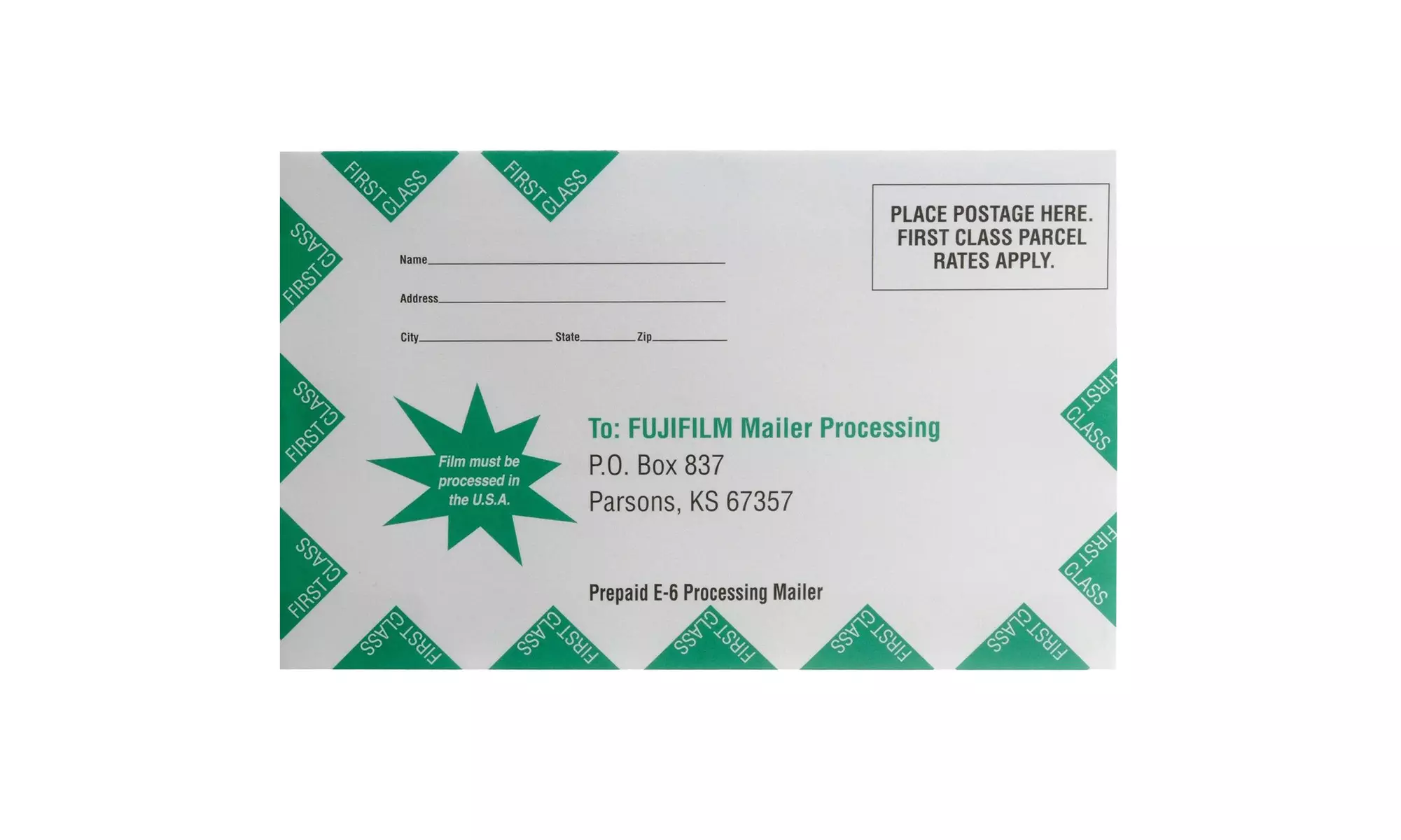 Fujifilm Slide Processing Mailer for 35mm and 120 E6 Slide Film Mailer (1-Roll) - Primary Image