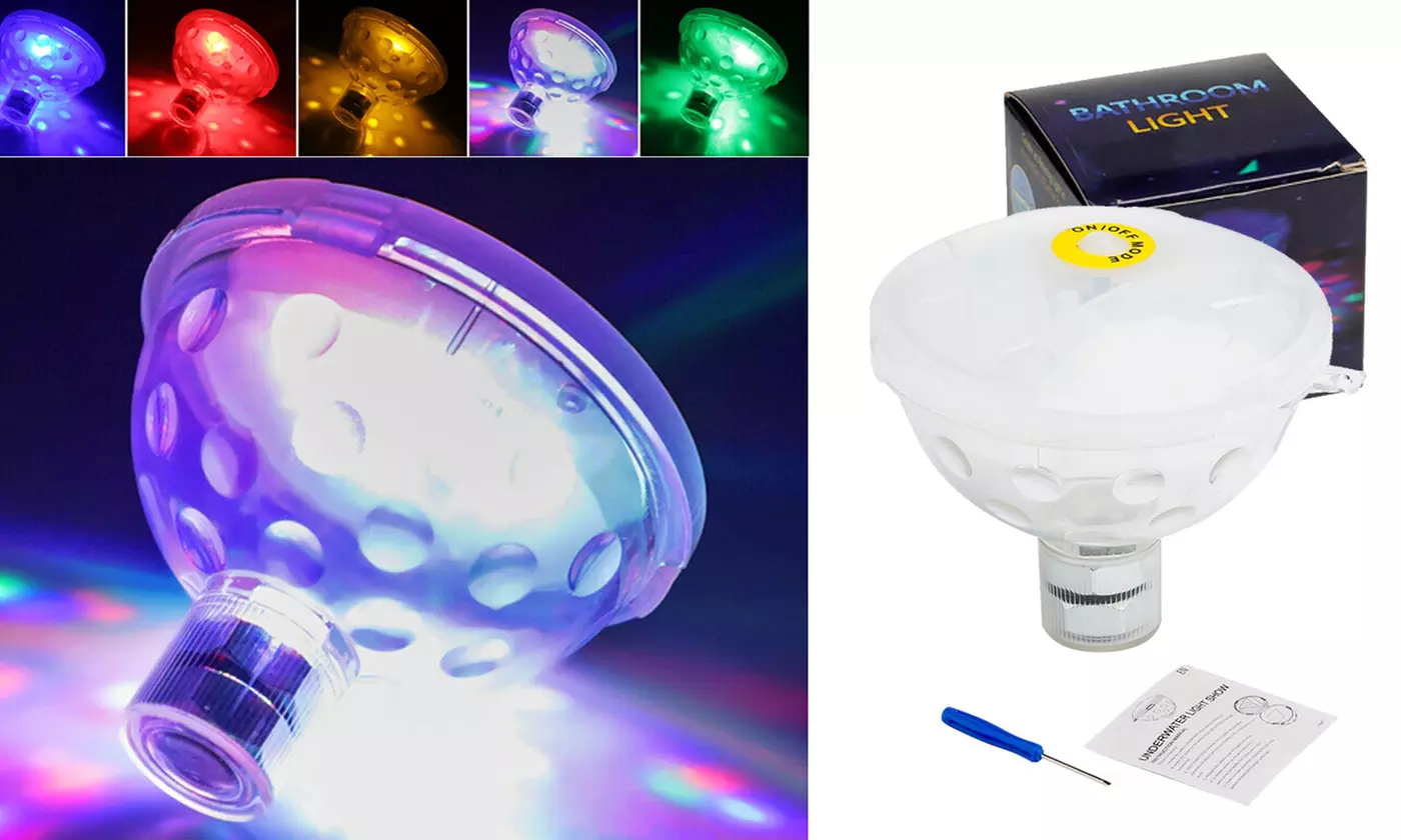 Swimming Pool Light Floating Underwater Waterproof Lighting Flashing Disco Pond - Primary Image