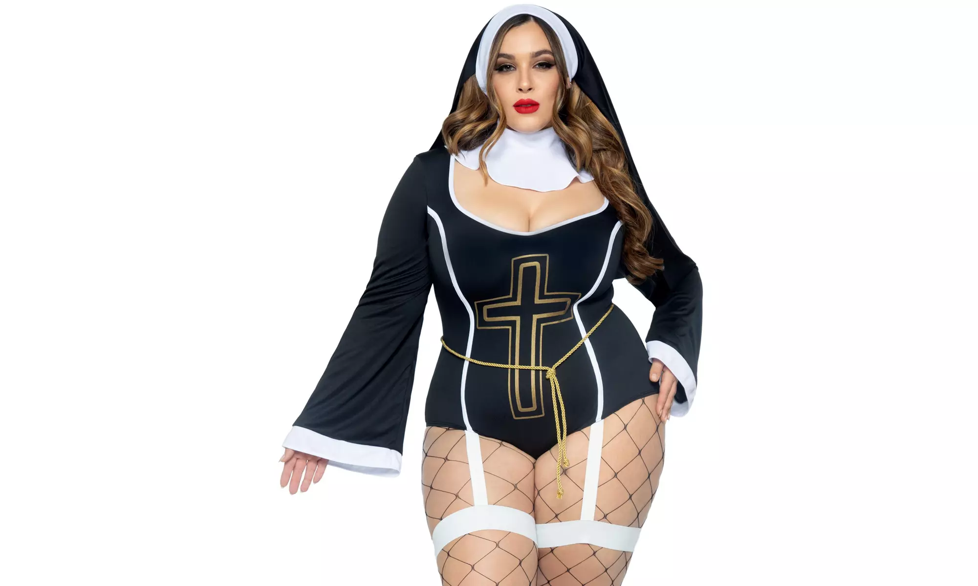 Leg Avenue Plus Size Women's Sister Sin Nun Costume - Primary Image