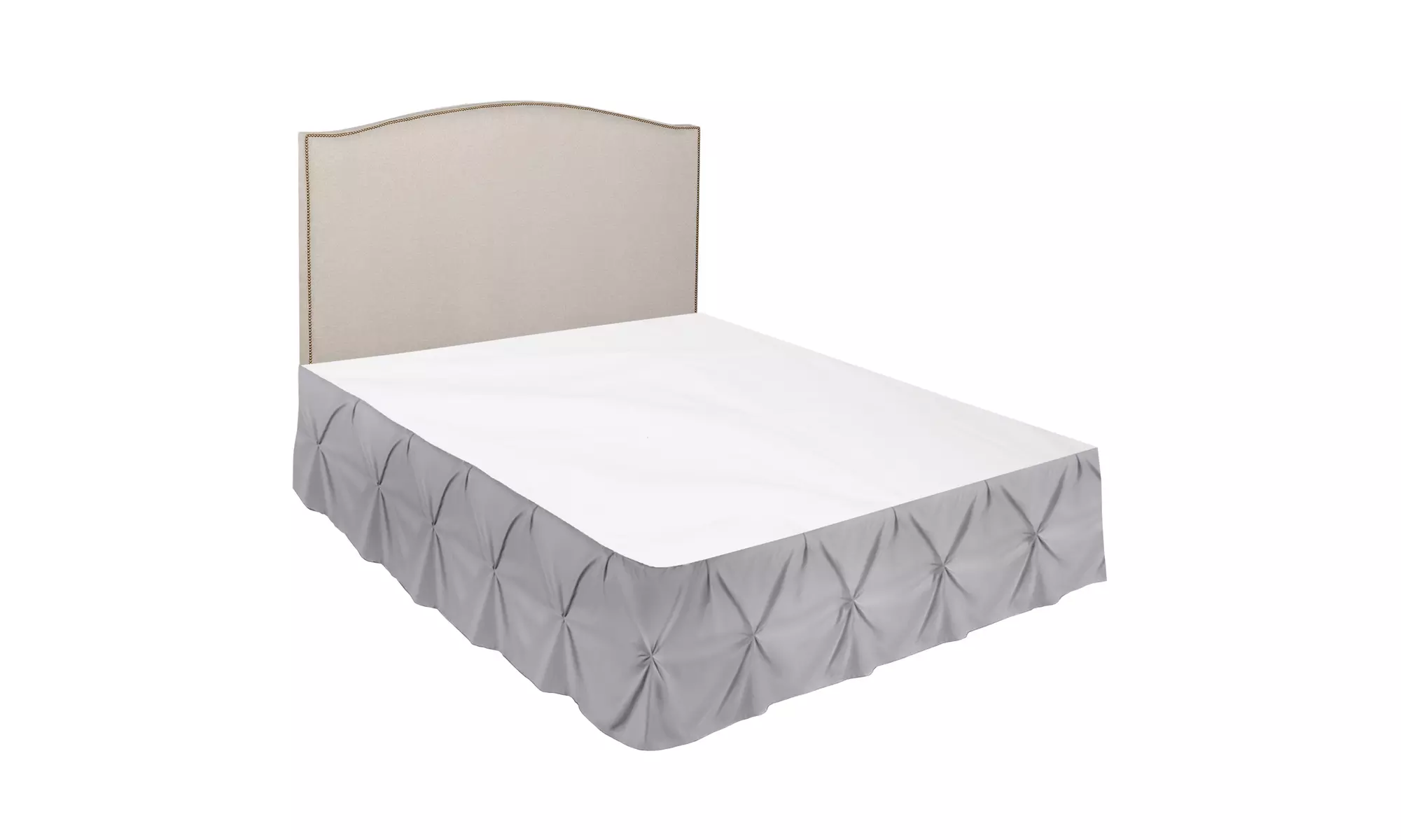 Nestl Pinch Pleat Bed Skirt - 14 inch Tailored Drop Pintuck Dust Ruffle