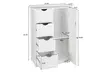 Bathroom Floor Storage Cabinet with Single Door Adjustable Shelf 4 Drawers - Second Medium
