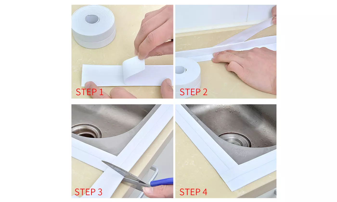 PVC Self Adhesive Caulking Sealing Tape for Kitchen Sink Toilet Bathroom