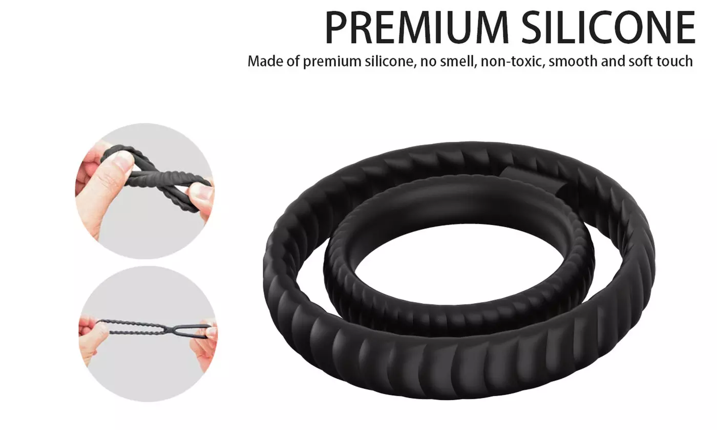 Adults Silicone Penis C-Ring Sex toys Longer Harder Stronger 