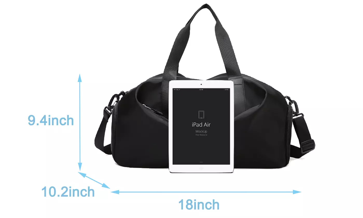 Large Sports Travel Duffel Bag Weekender Overnight Bag with Wet Pocket Gym Tote