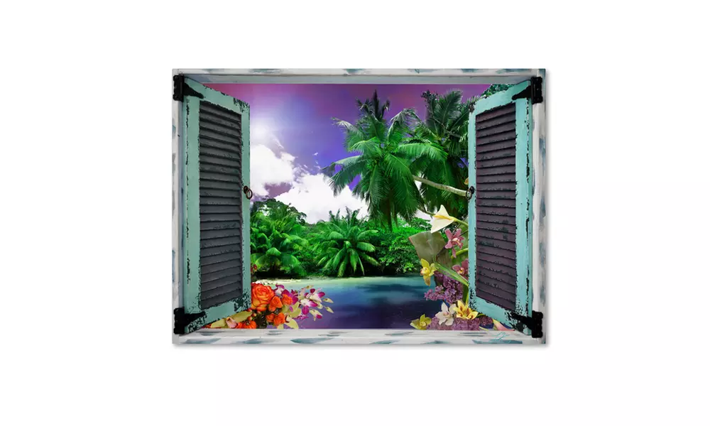 Leo Kelly 'Tropical Window to Paradise I' Canvas Art - Second Medium