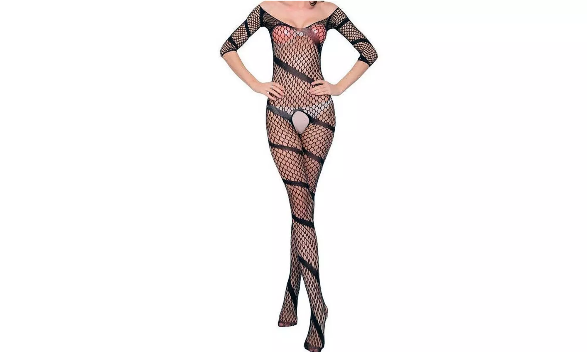 Women's Sexy Lingerie Fishnet Bodysuit Bodystocking Nightwear Nightlife Gift US