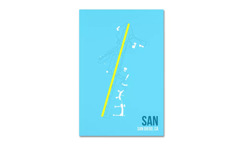 08 Left 'SAN Airport Layout' Canvas Art - Primary Image