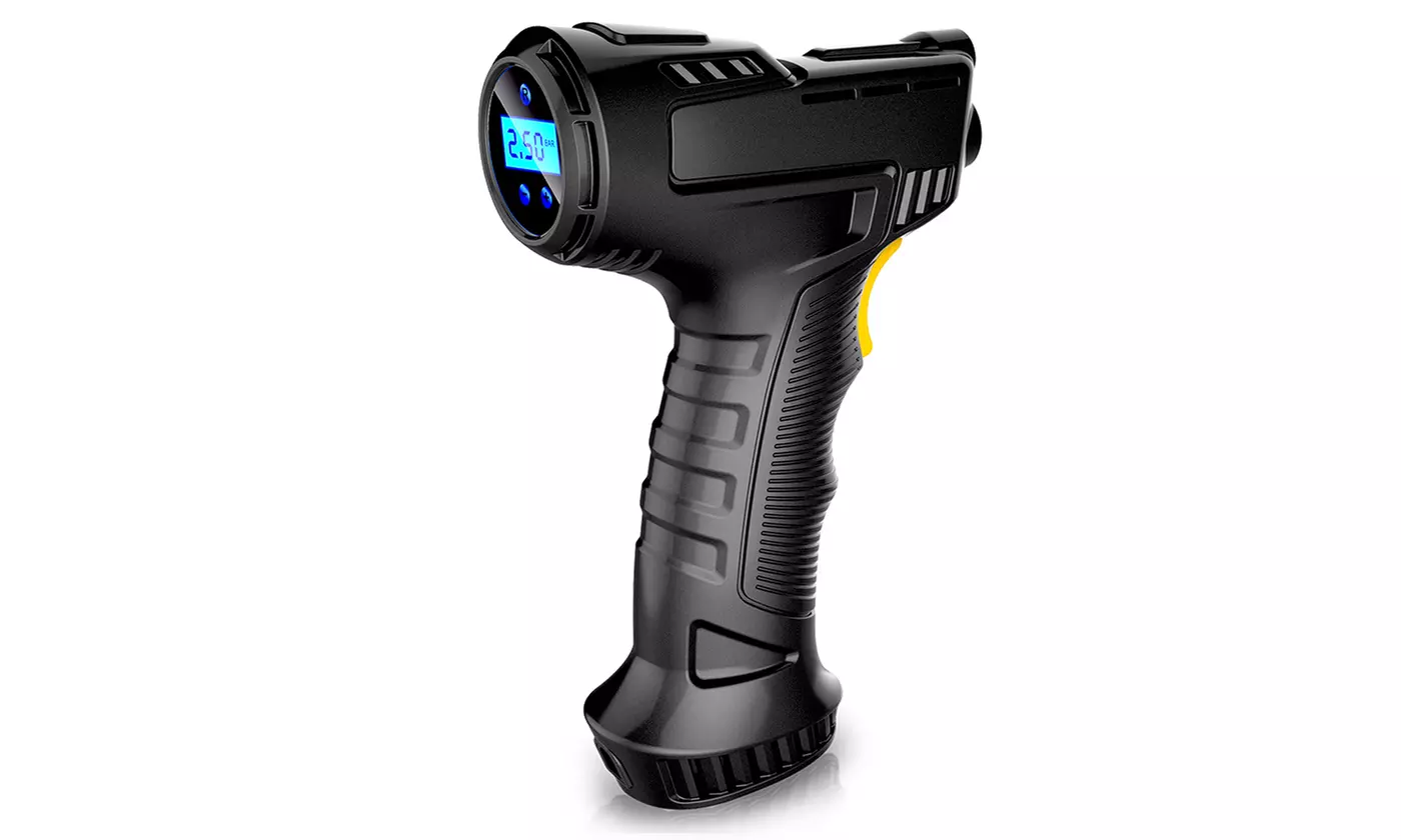 iMounTEK 12V DC Digital Handheld Tire Inflator Air Compressor Pump w/ LED Light