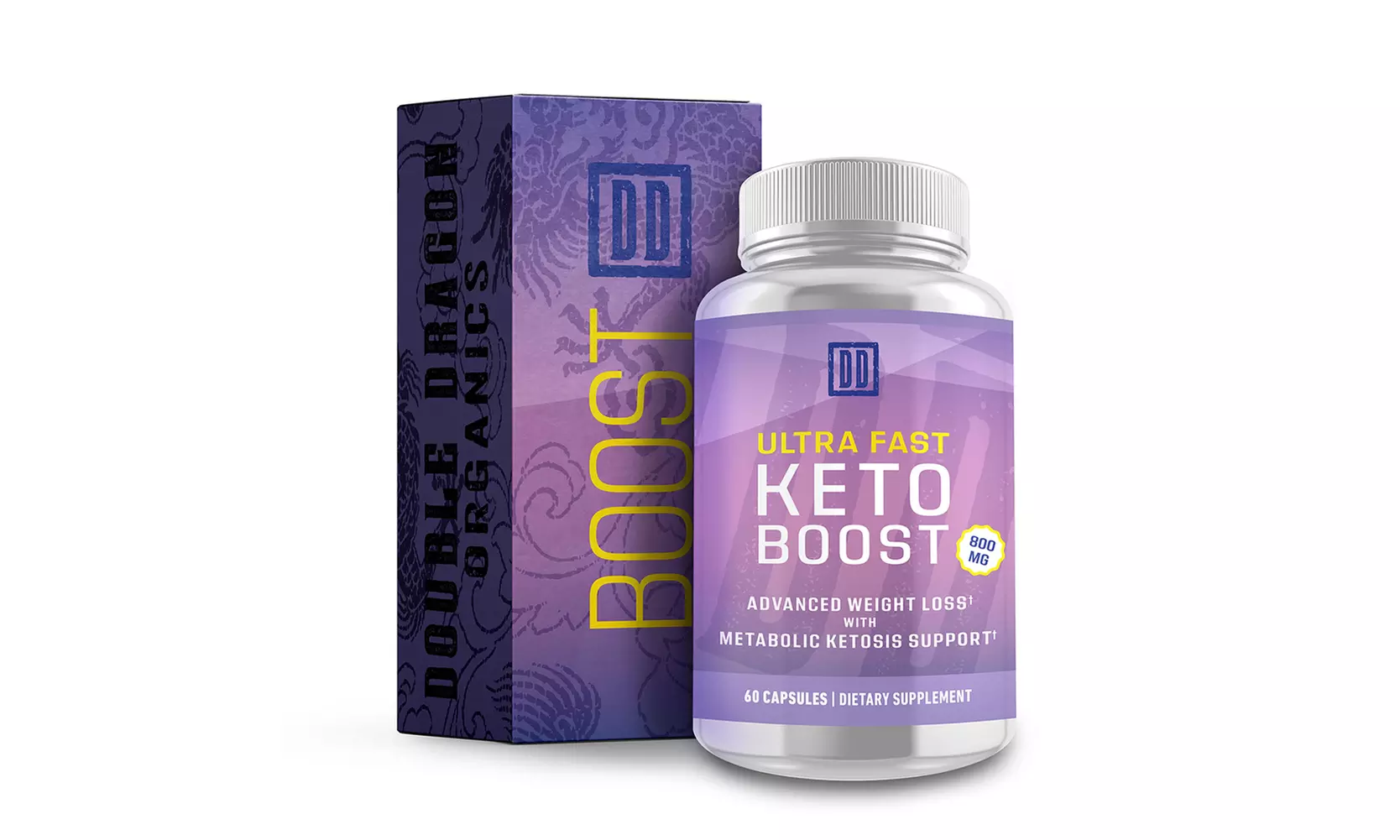 Ultra Fast Keto Boost - Keto Booster- Double Dragon Organics (60 Caps / 800MG) - Primary Image
