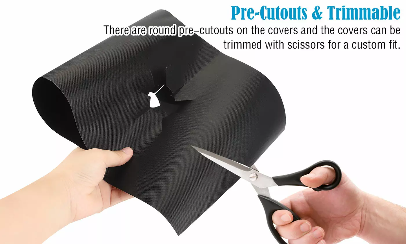 3Pcs/Set Reusable Gas Range Stove Burner Protectors Non Stick Washable Liners
