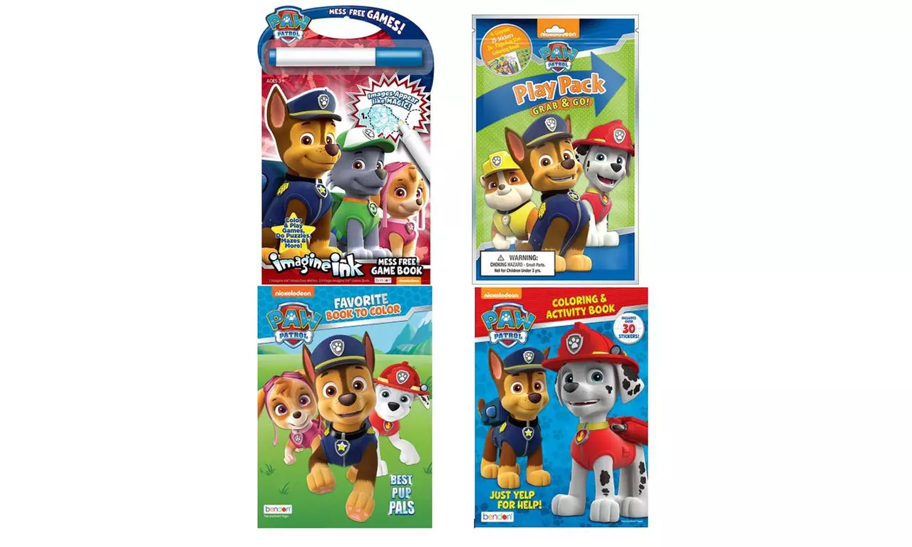 Paw Patrol Surprise 4-pack Kids Activity and Coloring Book Bundle - Primary Image