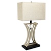 Image 1: Elegant Designs Conference Room Hourglass Shape with Pendulum Table Lamp - Chrom
