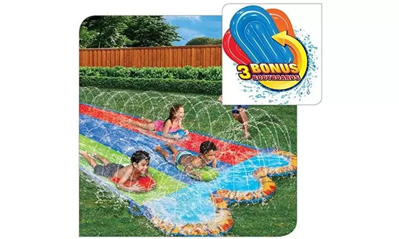Banzai Triple Racer 16 Ft Water Slide-with 3 bodyboards included - Primary Image