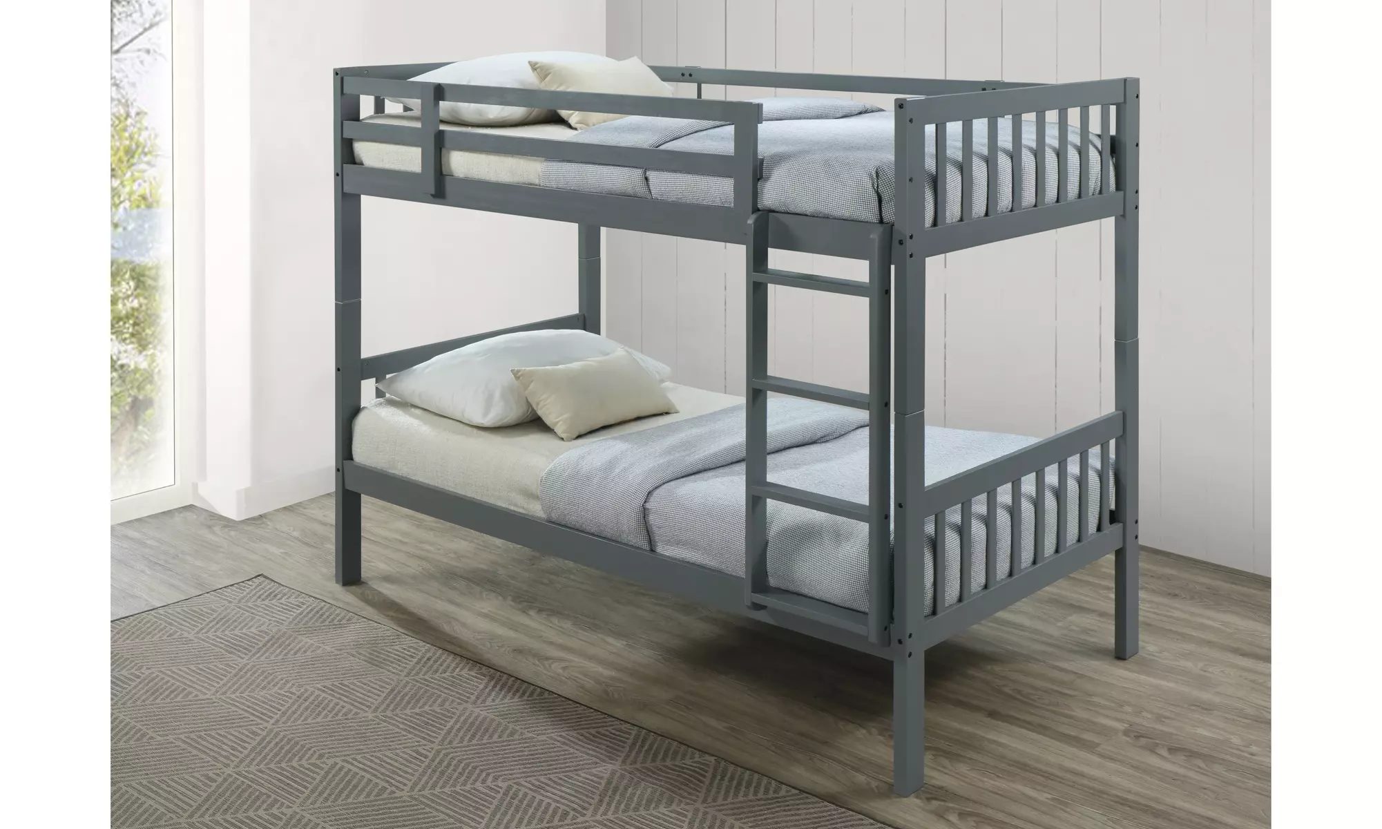 Jessie Solid Rubberwood Twin-sized Bunk Bed - Second Medium