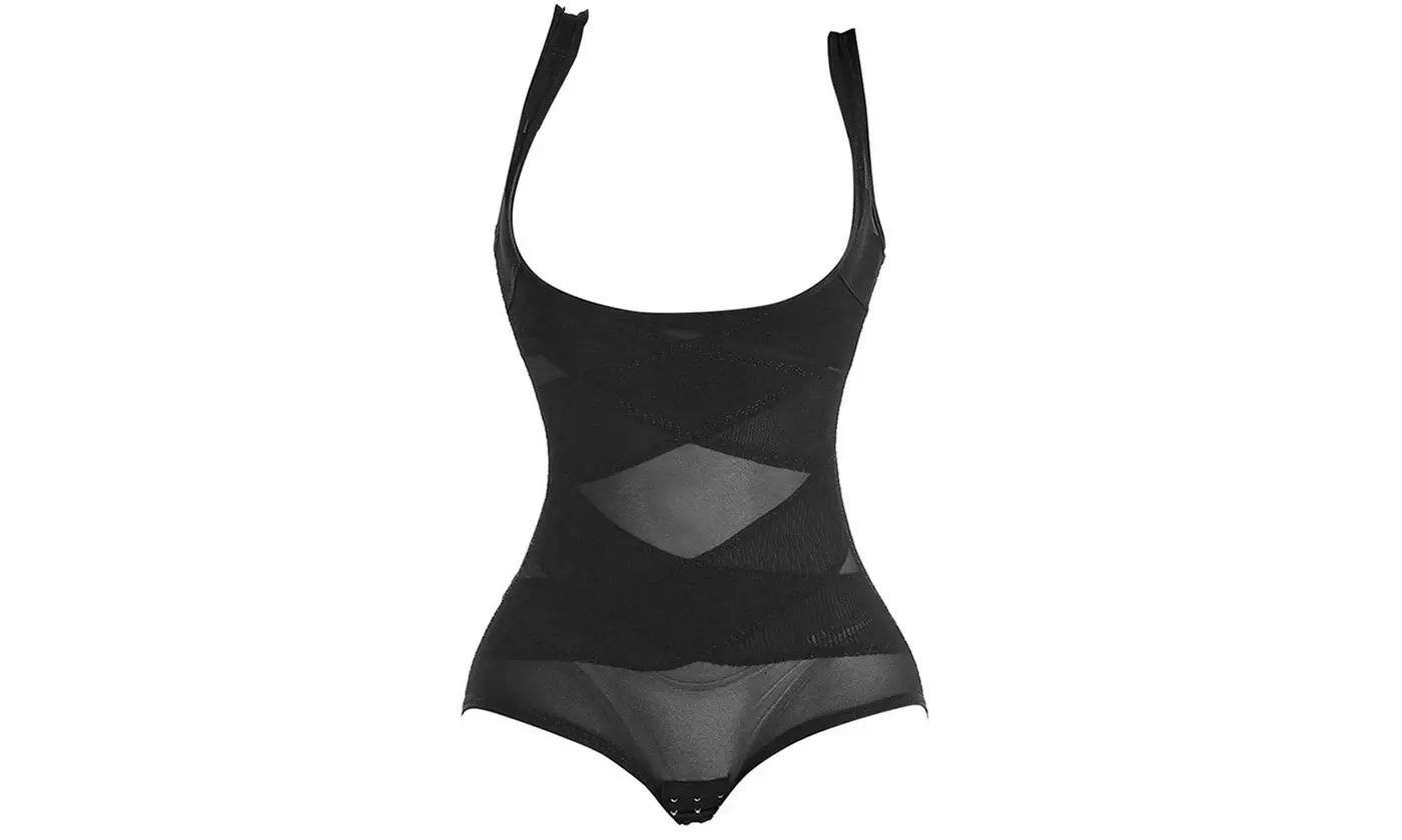 Women's High Waist Trainer Shapewear Control Tummy Weight Loss Bodysuit - Second Medium
