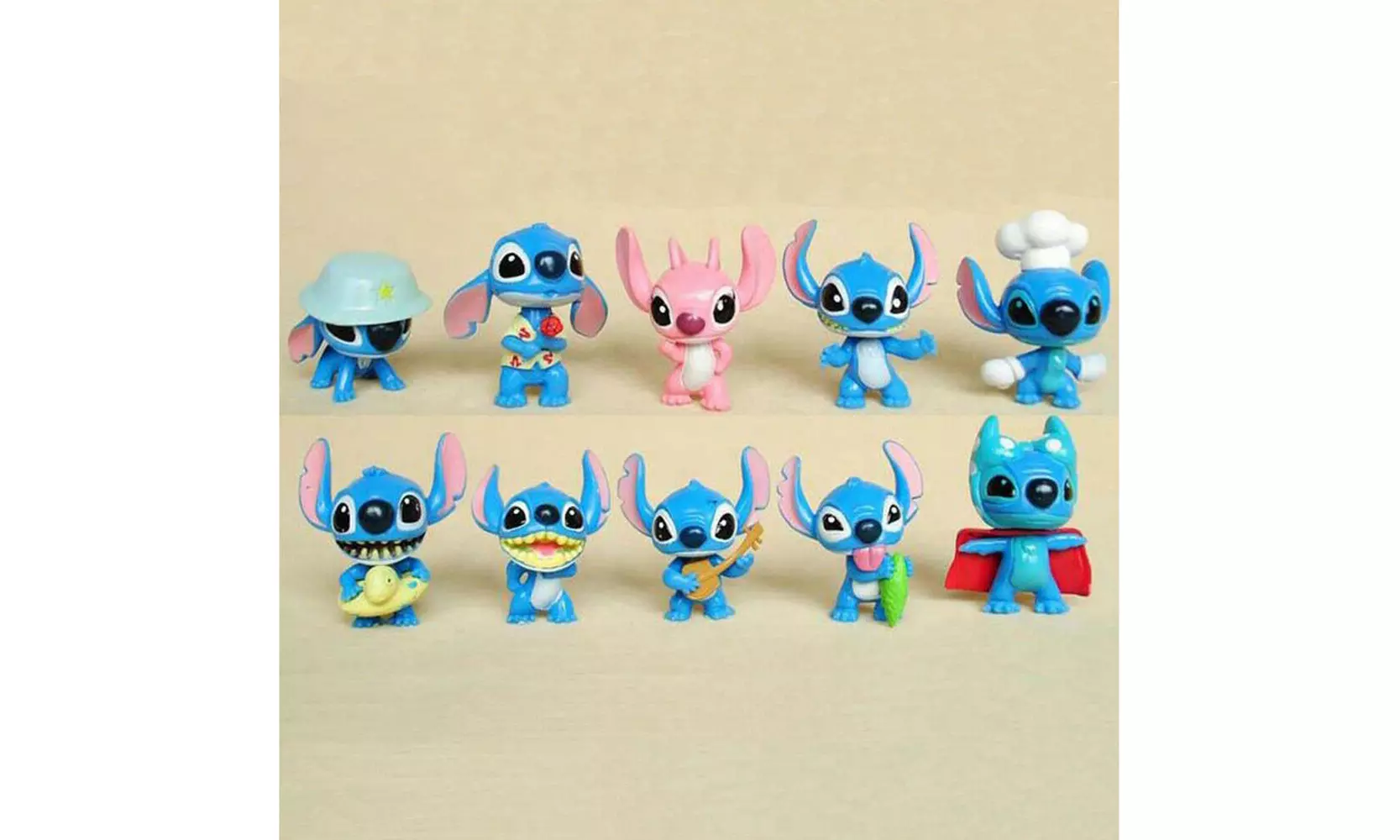Lilo And Stitch Angel Family Girlfriend Cartoon 10PCS Action Figure Toy US STOCK - Primary Image