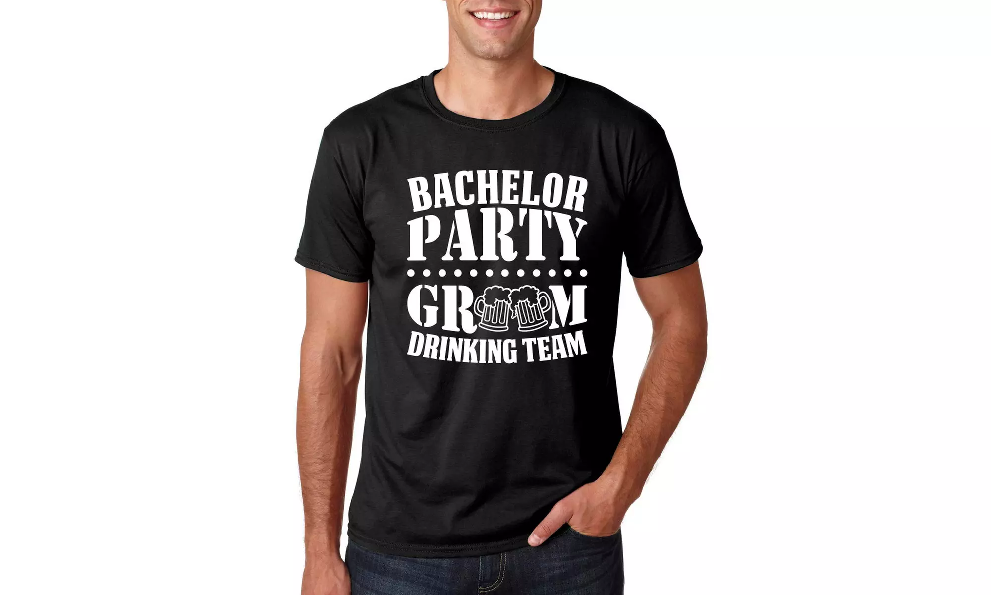 Bachelor Party Groom Drinking Team - Funny Grooms Wedding Eve Groomsman Novelty - Second Medium