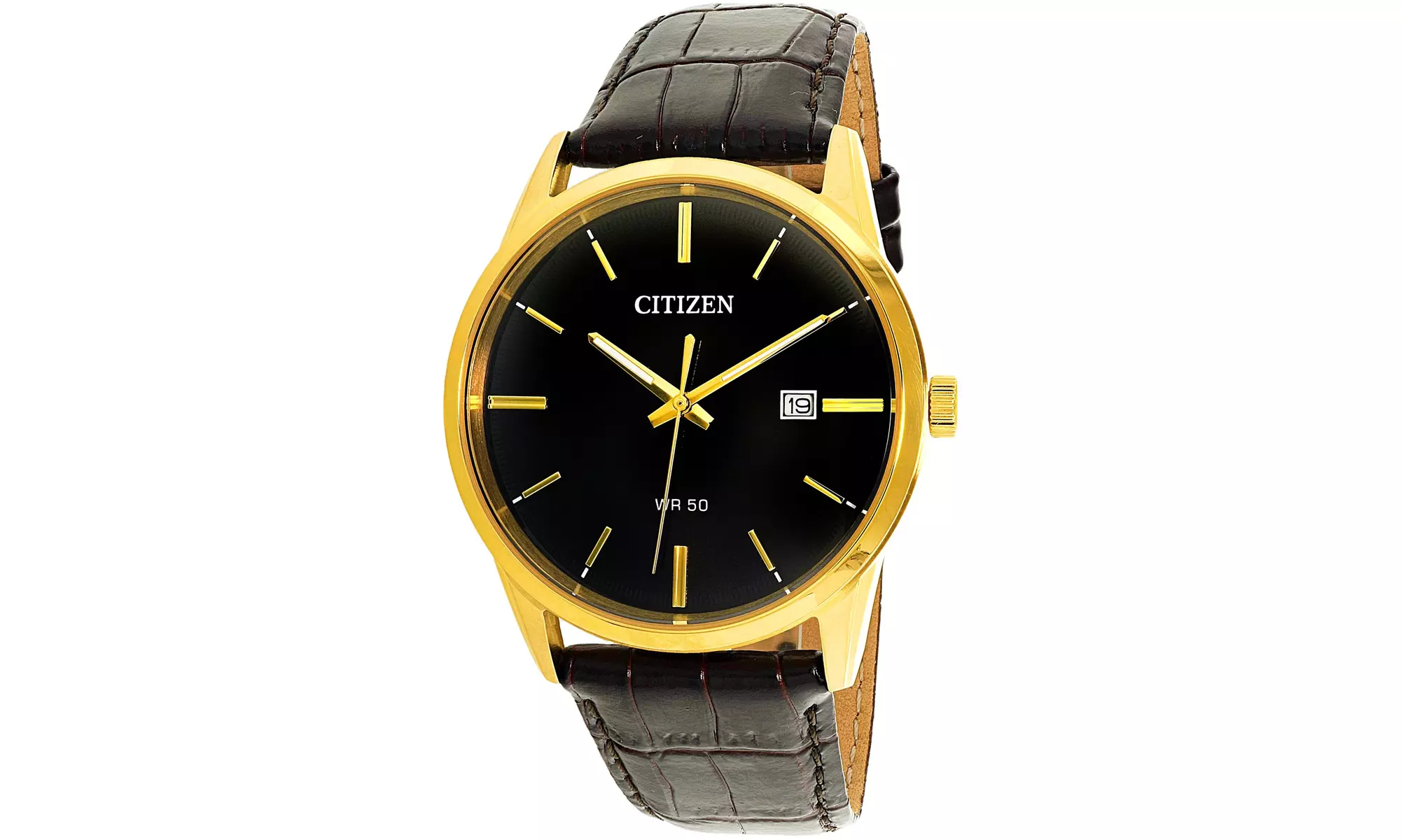 Citizen Men's BI5002-06E Brown Leather Quartz Fashion Watch - Second Medium