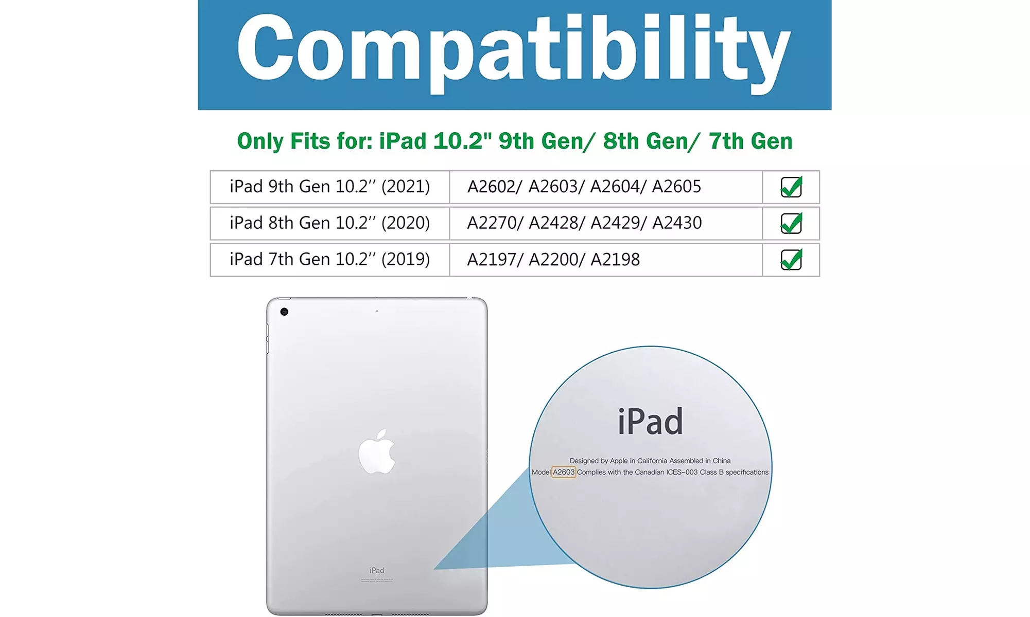 (2 Pack) For iPad 9th/8th/7th Generation 10.2" Tempered Glass Screen Protector