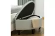 Half Moon Modern Velvet Tufted Storage Ottoman Bench - Second Medium