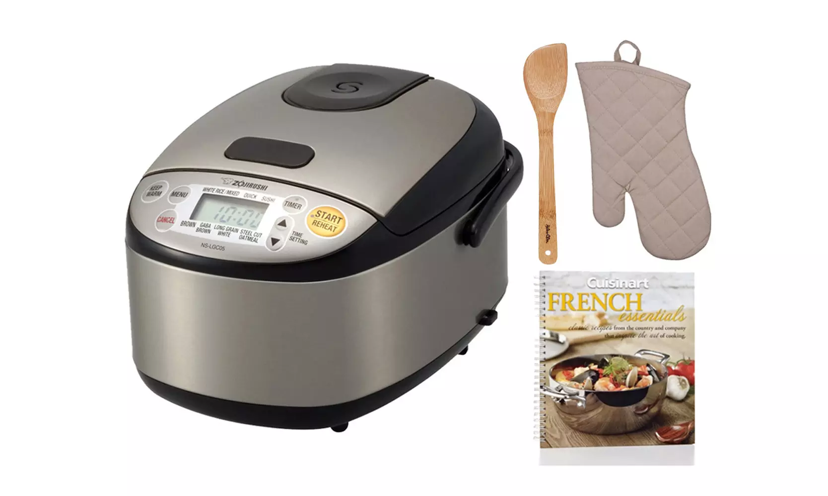 Zojirushi NS-LGC05 Rice Cooker, Free Cookbook, Measuring Cup & Mitt  - Second Medium